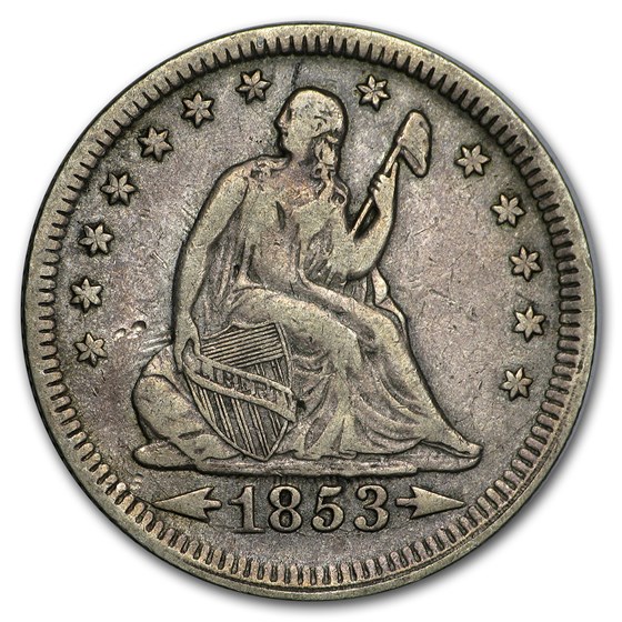 1853 Liberty Seated Quarter w/Arrows & Rays VF 1853 Liberty Seated Quarter w/Arrows & Rays VF